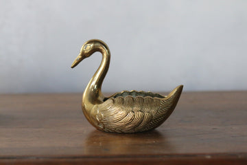 vintage brass swan　ヴィンテージ　ゴールド　真鍮　スワン　容れ物　置物